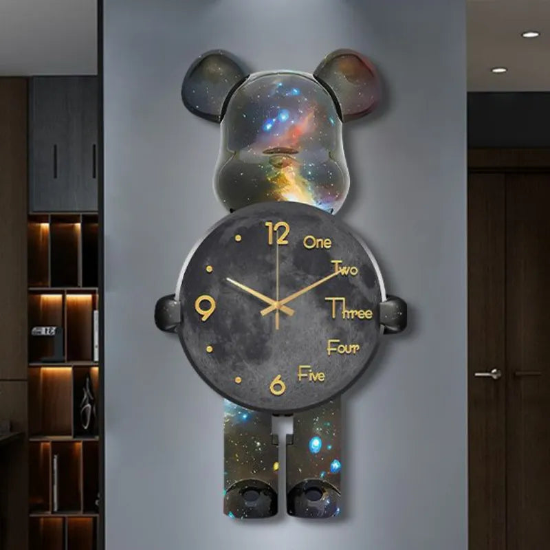 Niedliche Bärenuhr - Charmante Bären-Cartoon-Klingel für eine verspielte und süße Note