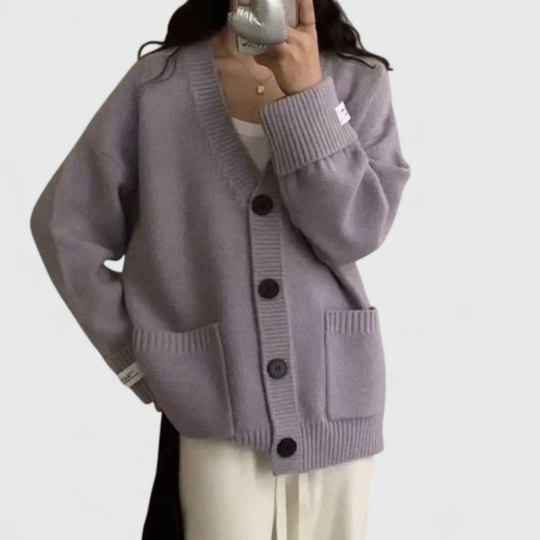 Elena - grob gestrickte Oversized Strickjacke für ultimativen Komfort