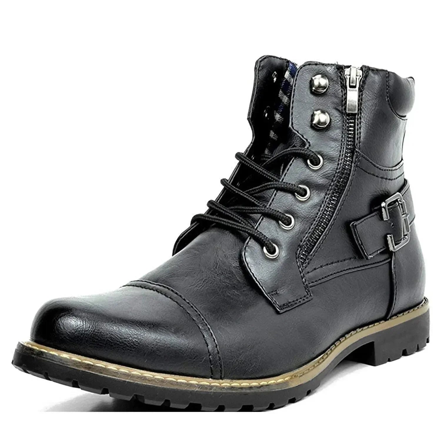 Robuste und elegante Leder-Stiefeletten