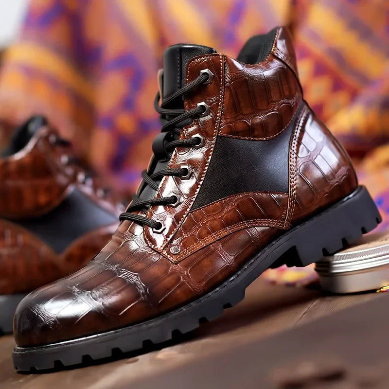 Rendell - Stylish krokodilleder Stiefel für besondere Anlässe