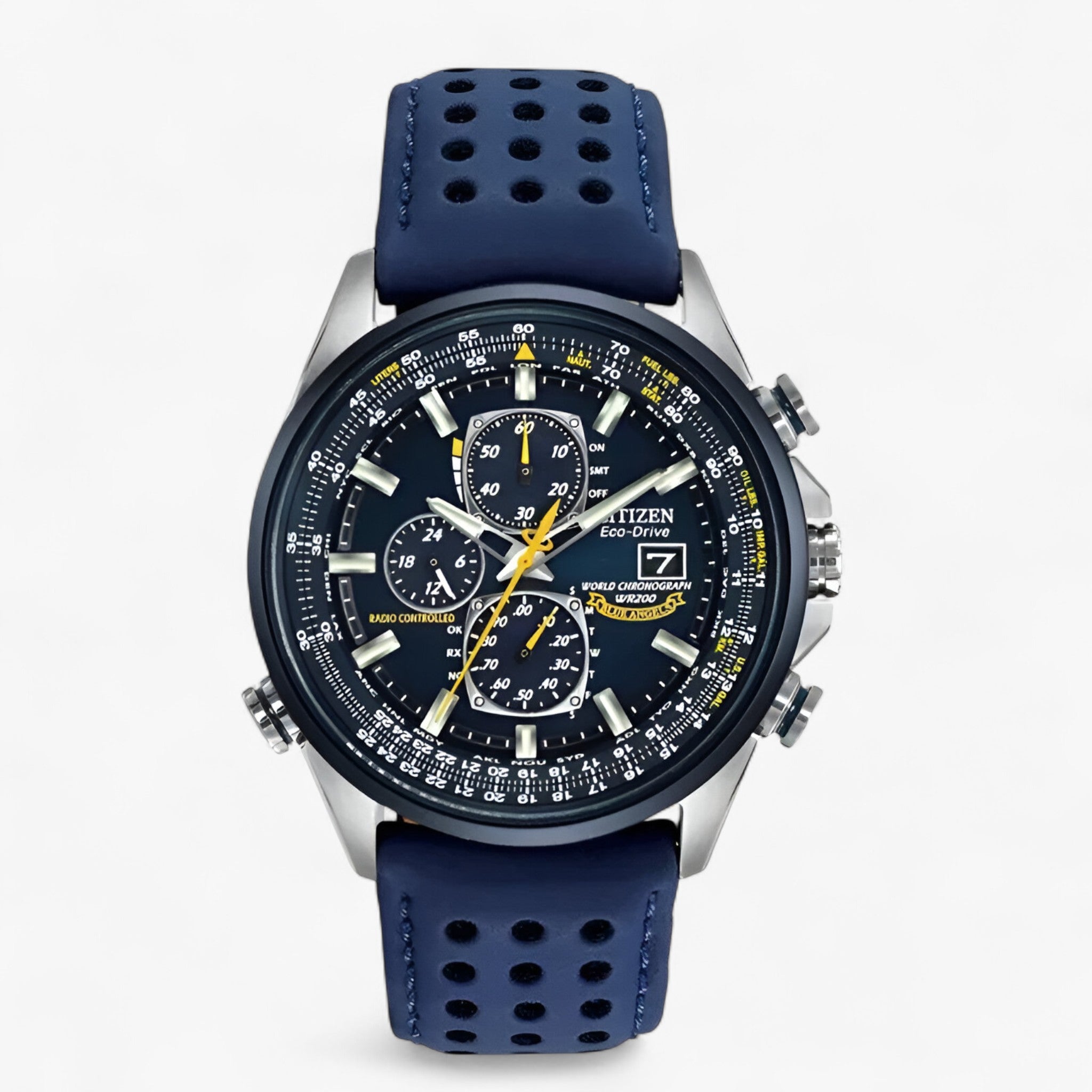 Uhr Chronograph Herr MultiSteel 42mm, Stahl Silber, Zifferblatt Blau Elegant