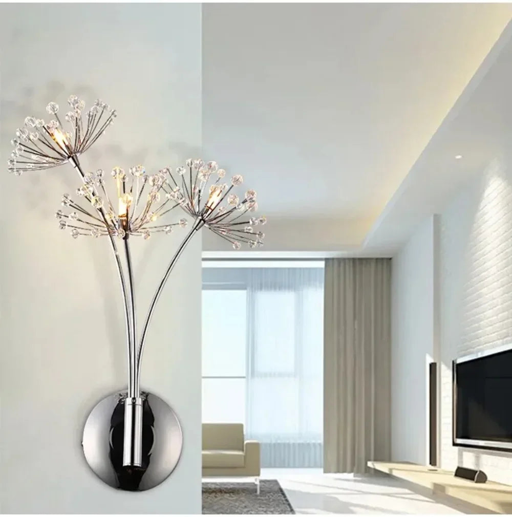 Lustrae - Elegante Moderne Minimalistische Kristall-Karottenblume Wandleuchte für eine stilvolle Einrichtung