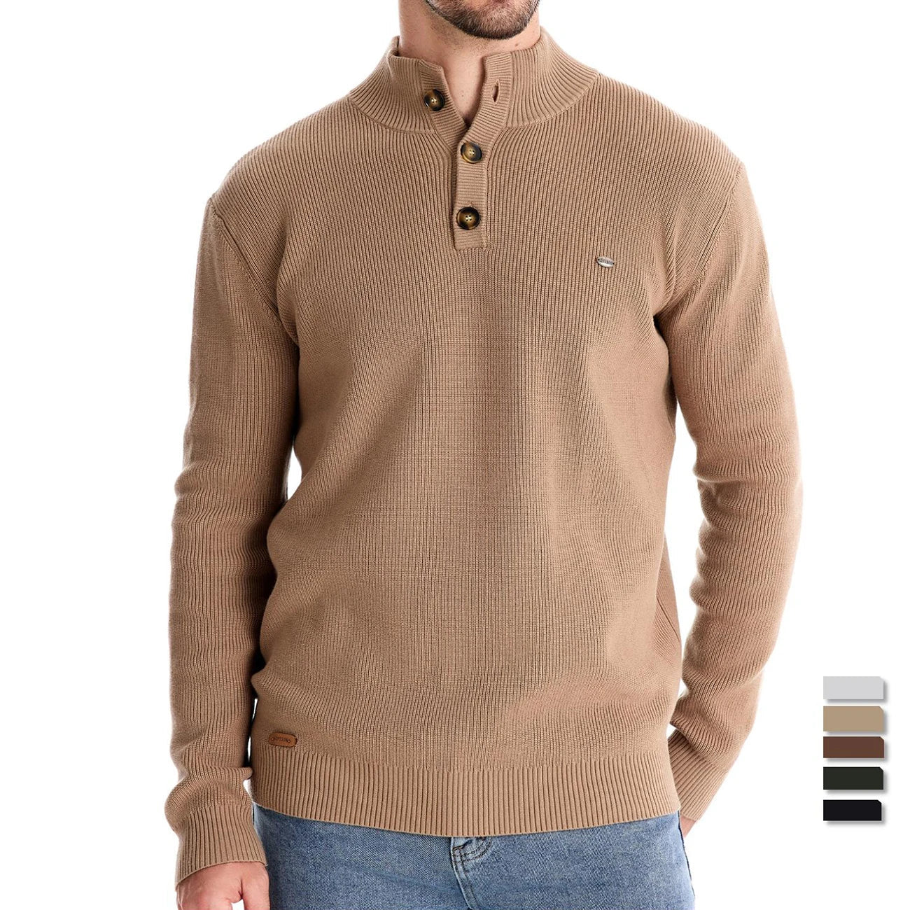 Aatos | Elegantes Herren-T-Shirt mit einzigartigem Knopfdesign für einen stilvollen Look