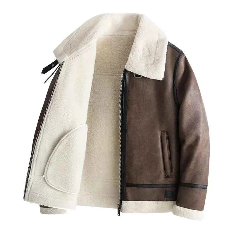 Elegante und klassische Lederfliegerjacke