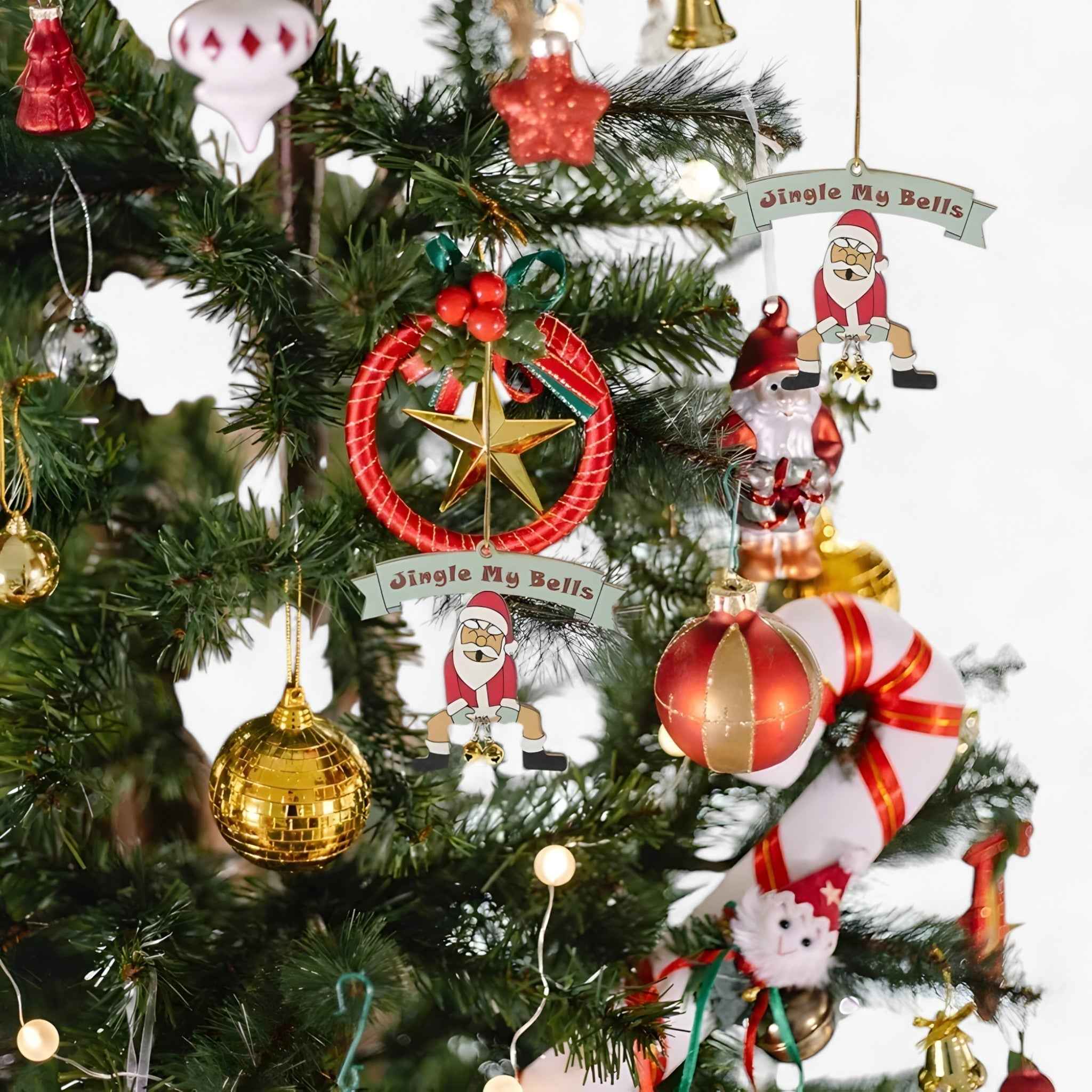 Kleid Meine Glocken - Lustiges Weihnachts-Ornament mit Glockenaufhängung für den Weihnachtsbaum und Silvesterdekorationen