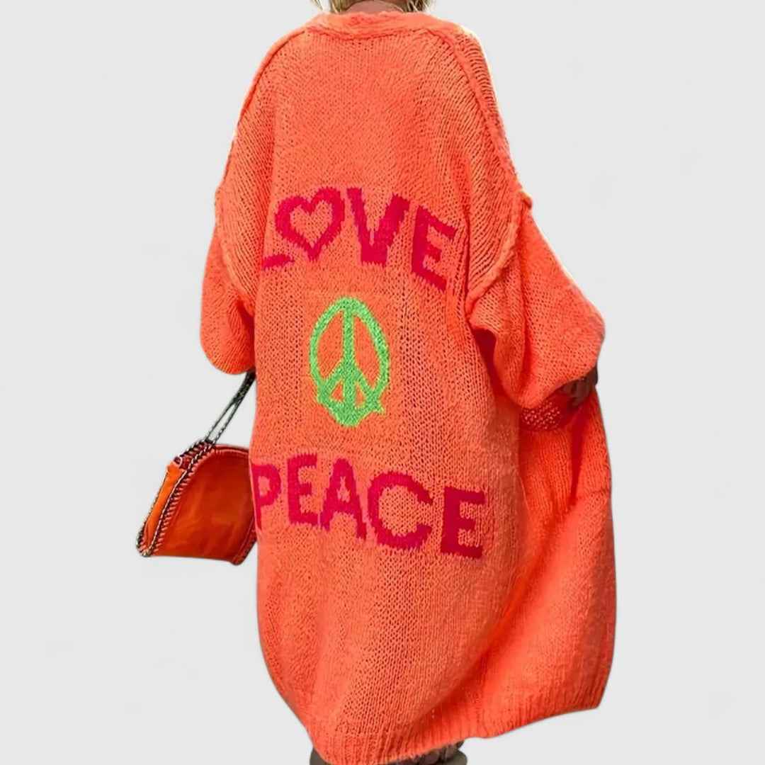 Yosha - Stylischer Patchwork-Strick-Cardigan für kuscheligen Chic