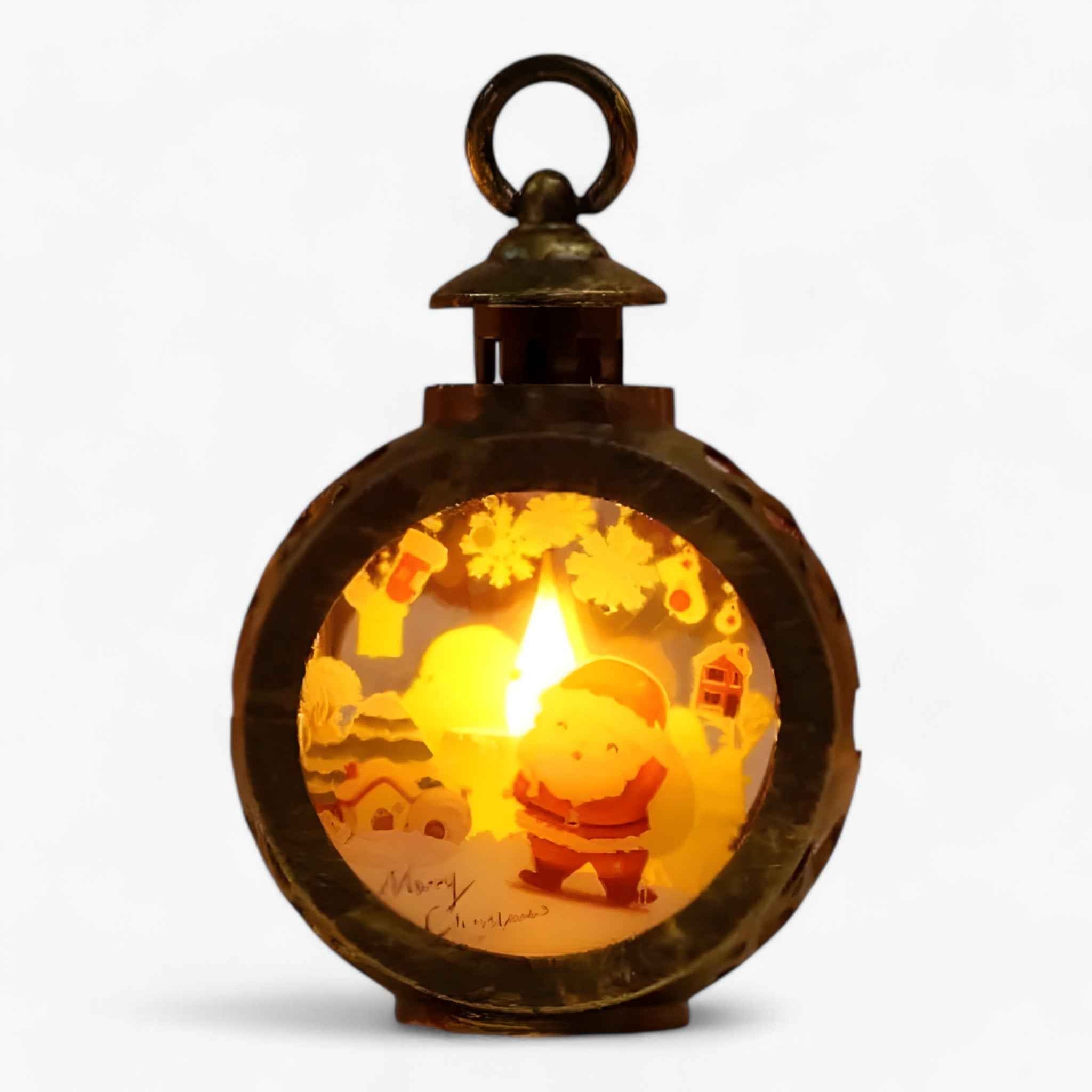 Julien | Julsnögubbelys mit simuliertem Feuer – Energieeffiziente LED-Lichter für Außendekoration zu Weihnachten