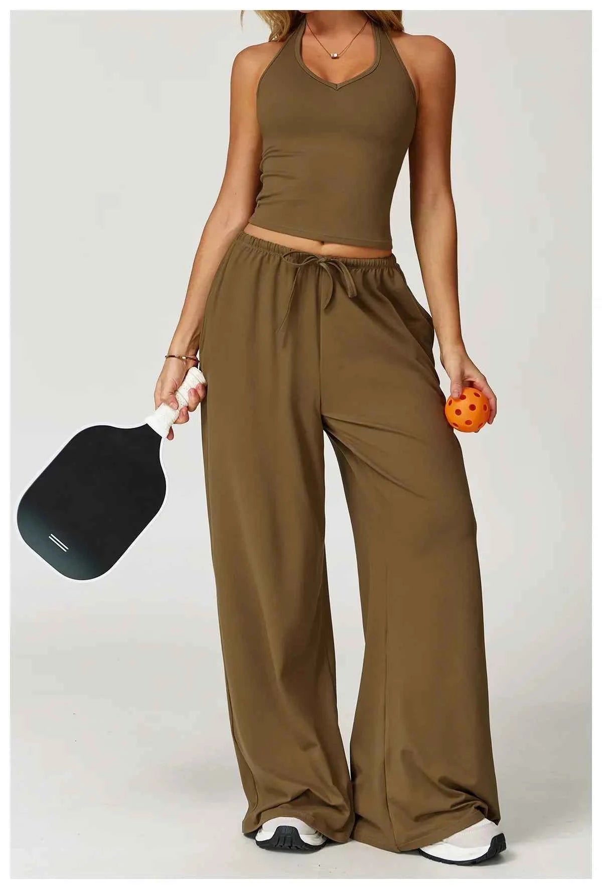 Eleanor Damen Winter Casual-Hosen mit weitem Bein und lockerer Passform