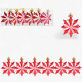 Sfere natalizie rosse festive – set da 6 decorazioni a caramelle e fiocchi di neve per un Natale luminoso