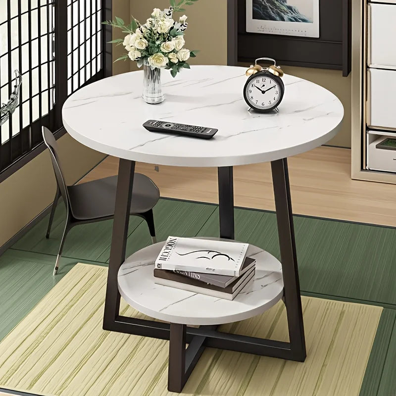 Aralynae - Stilvolle moderne zweistöckige Beistelltisch für ein elegantes Wohnzimmer