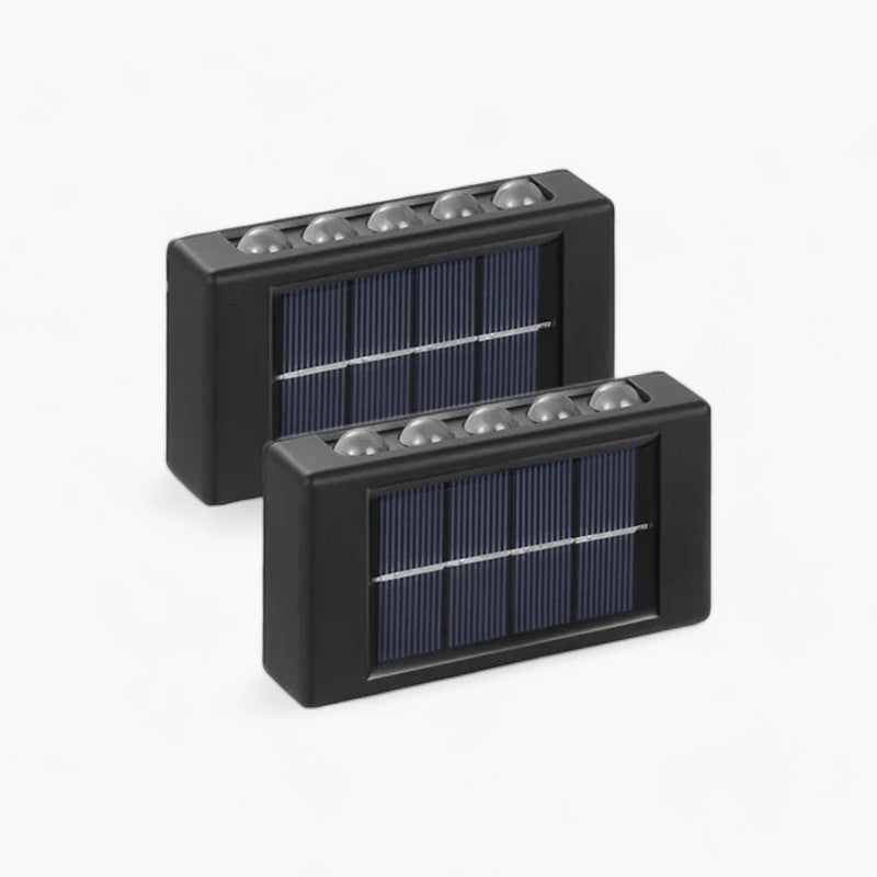 Solarbetriebene LED-Wandleuchte Set 1