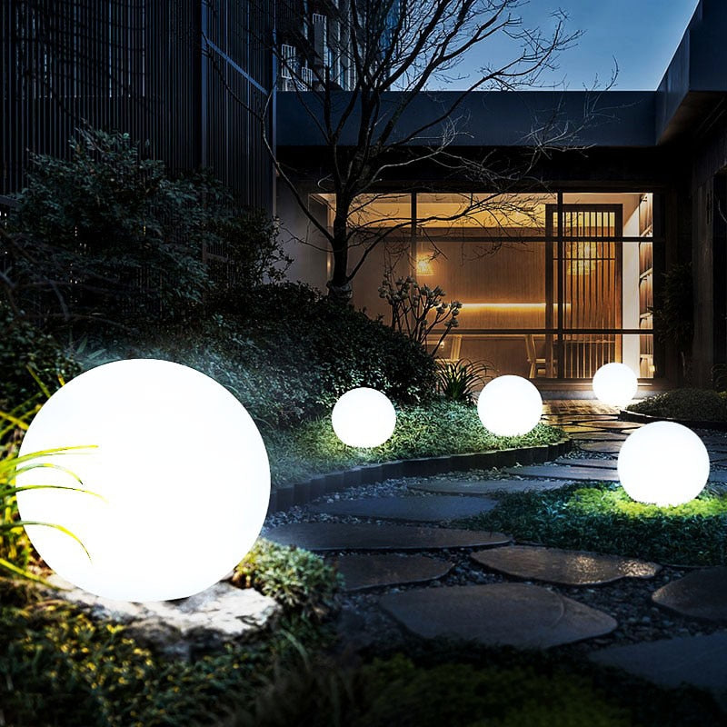 Sphärische Gartenlampe mit Fernbedienung 7