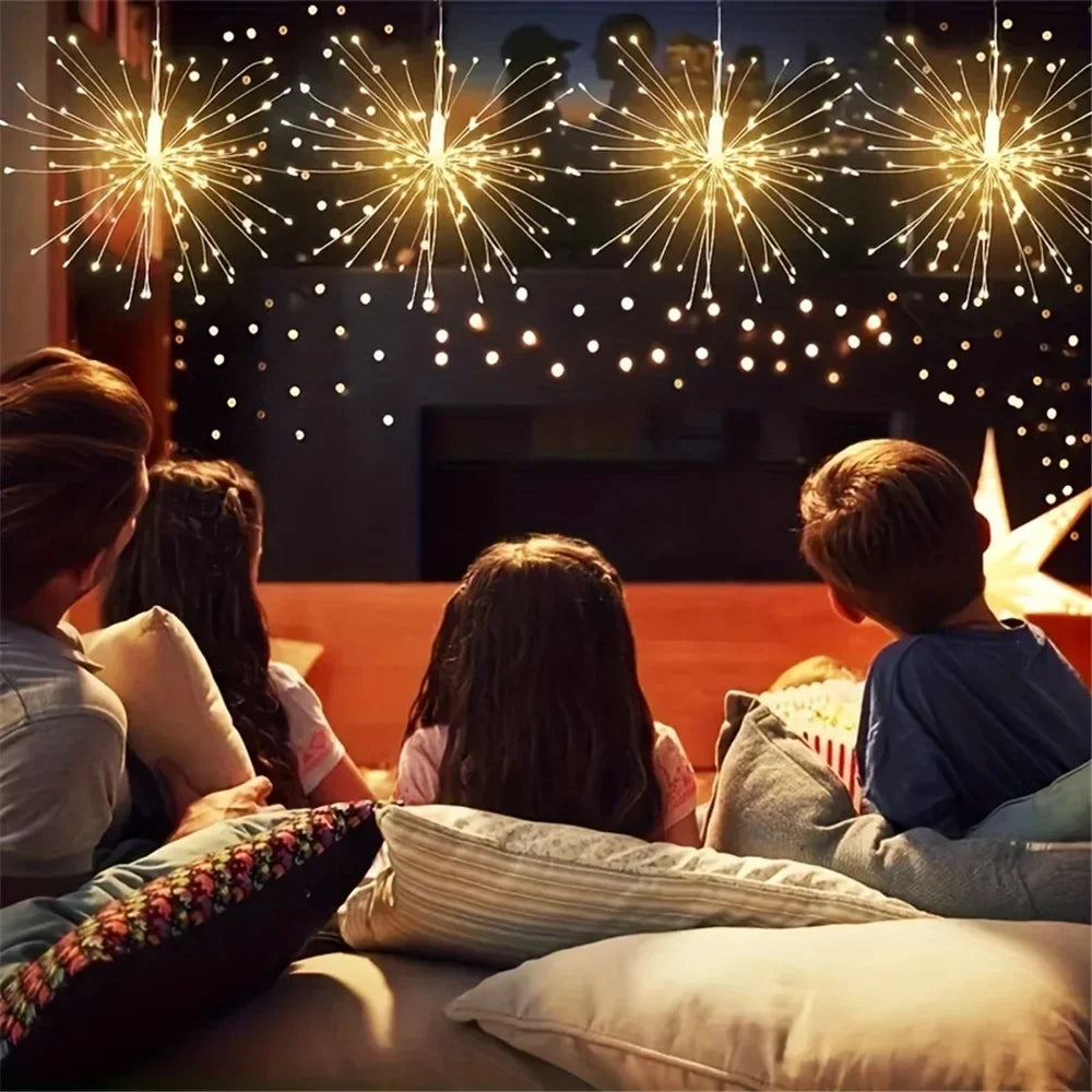 Nébulaglow - Spektakuläre hänge Solarlampe in Feuerwerk-Form, ideal für originelle und leuchtende Dekoration