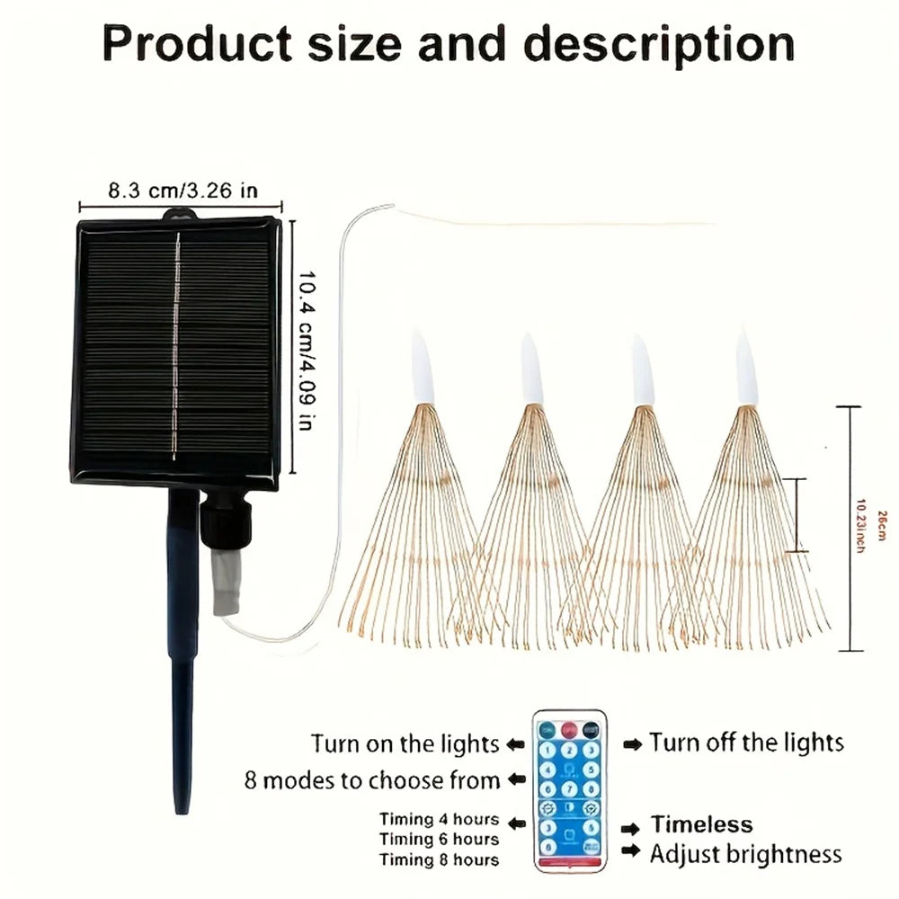 Nébulaglow - Spektakuläre hänge Solarlampe in Feuerwerk-Form, ideal für originelle und leuchtende Dekoration
