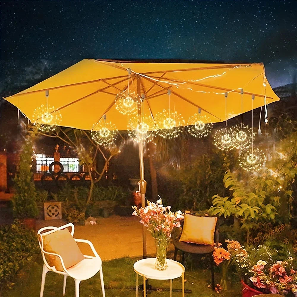 Nébulaglow - Spektakuläre hänge Solarlampe in Feuerwerk-Form, ideal für originelle und leuchtende Dekoration