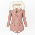Cappotto invernale rosa Aurora — lussuoso, confortevole ed elegante per un look invernale chic