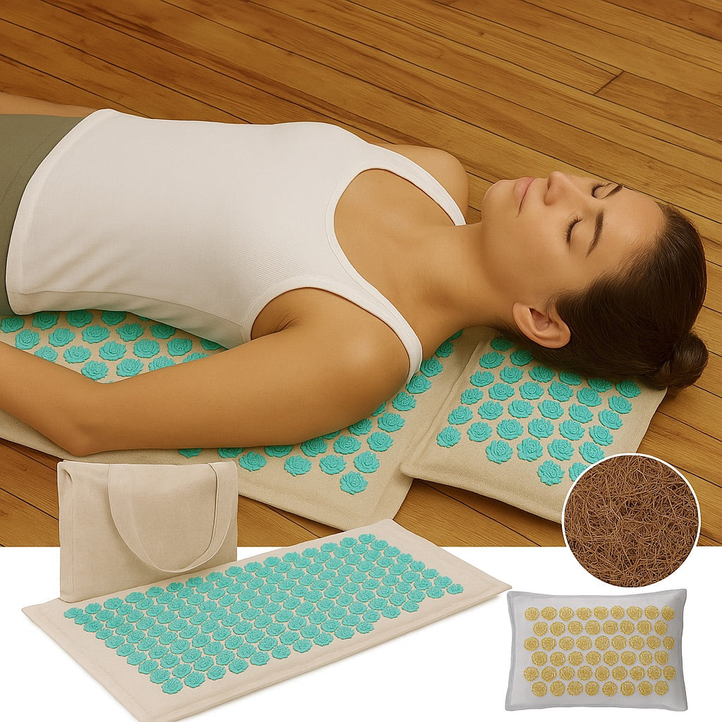Akupressurmatte & Kissen-Set - 5500 Druckpunkte