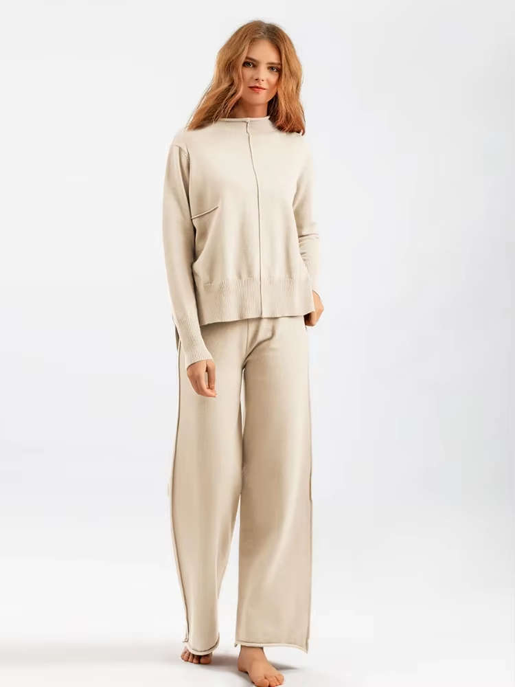 Roma™ - Wärmender gestrickter Pullover undOversized-Hosen Set für totalen Komfort