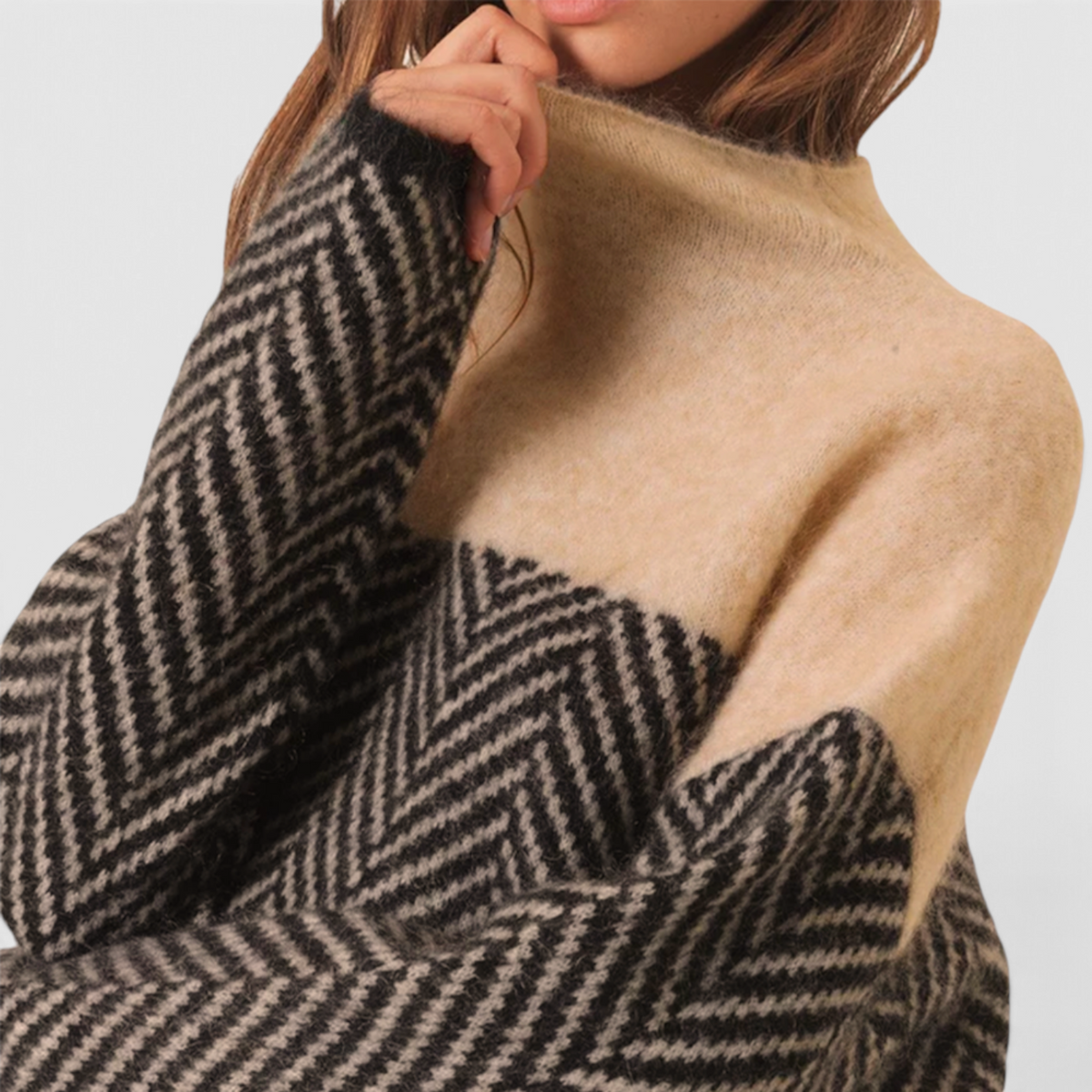Damen Cashmere Rollkragenpullover - Weicher Strickpullover
