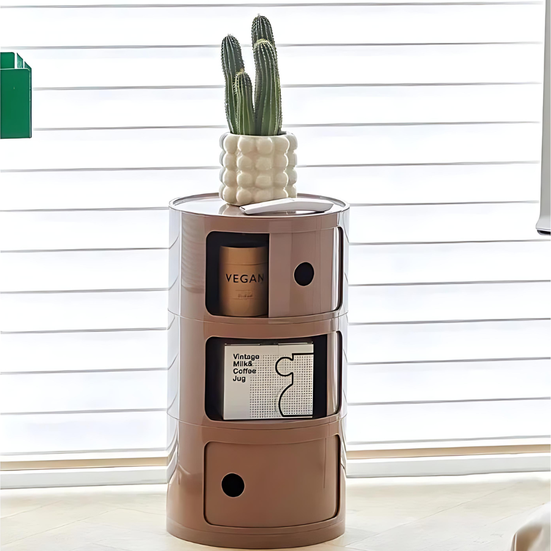 Solerra - Stilvoller Beistelltisch in Form einer Vase mit Praktischen Aufbewahrungsfächern
