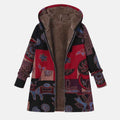 Marina Boho Patchwork Hoodie-kappe med abstrakt design
