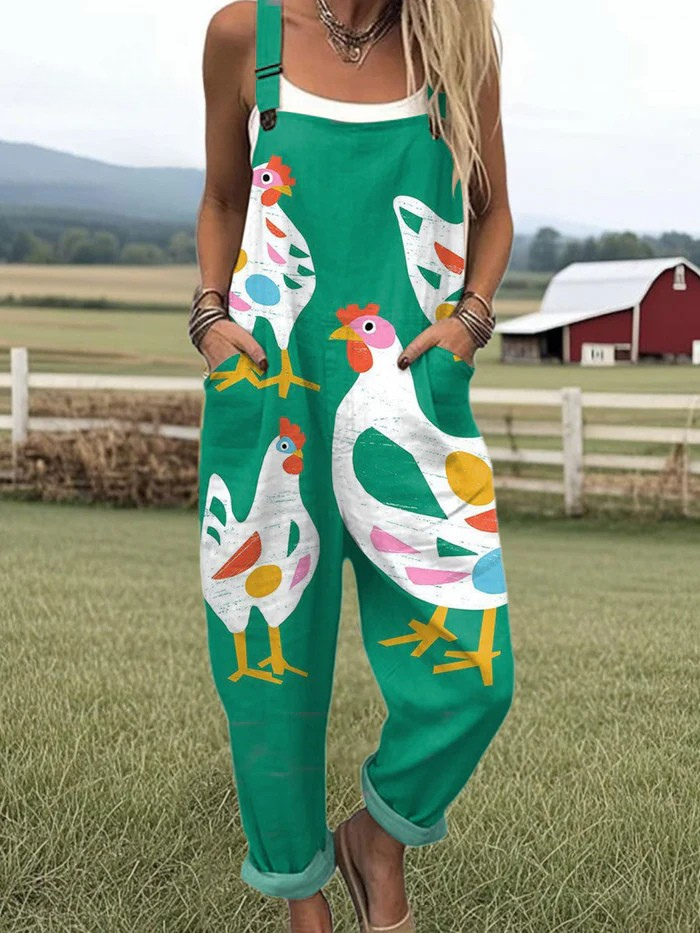 Jumpsuit mit blumigem Stil und weiten Beinen für einen eleganten Look