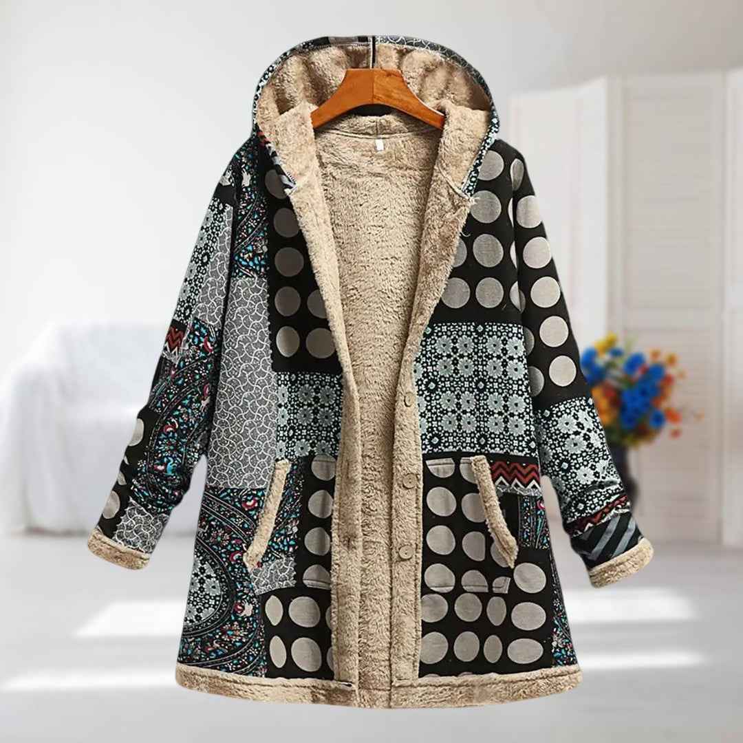 Camellia – ultraleichte Winterjacke mit plüschigem Kunstpelzfutter