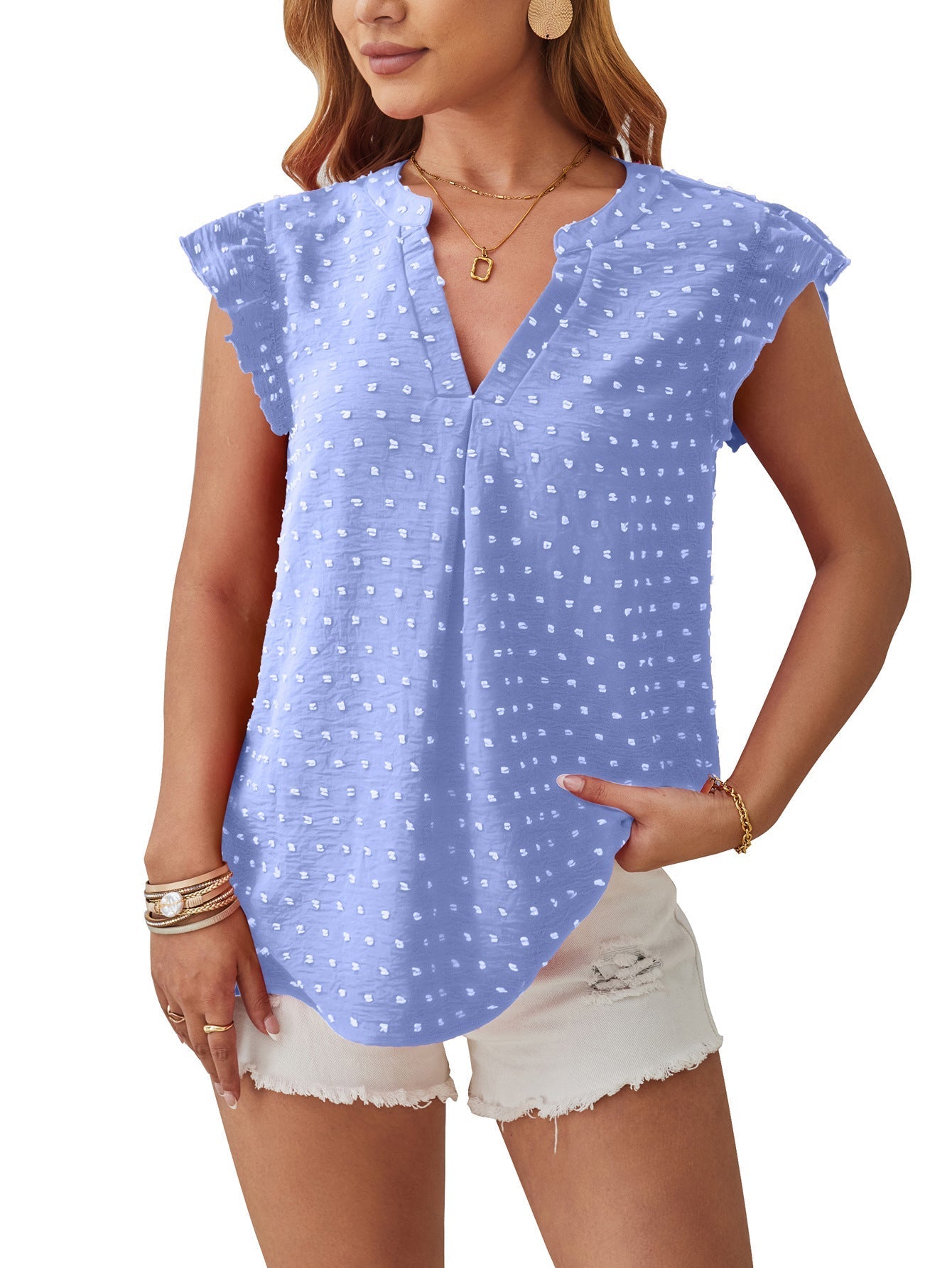 Vera – Bluse mit Struktur und Volantärmeln 2