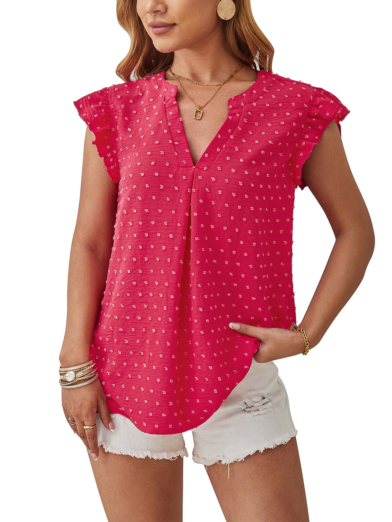 Vera – Bluse mit Struktur und Volantärmeln 3
