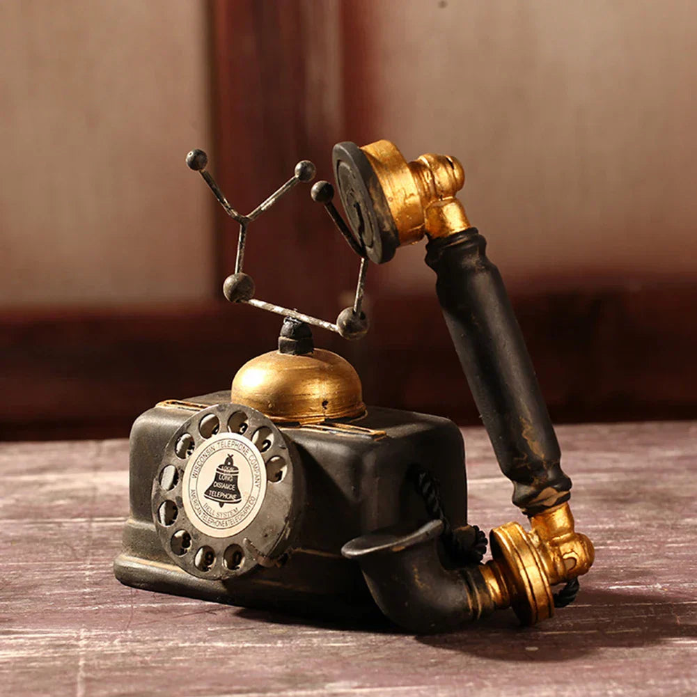 Vintage-Dekoration für RetroTech-Telefon – Retro- und eleganter Stil