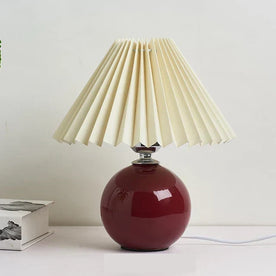 Vintage Heritage Tischlampe - Plissee-Schirm Nachttischlicht