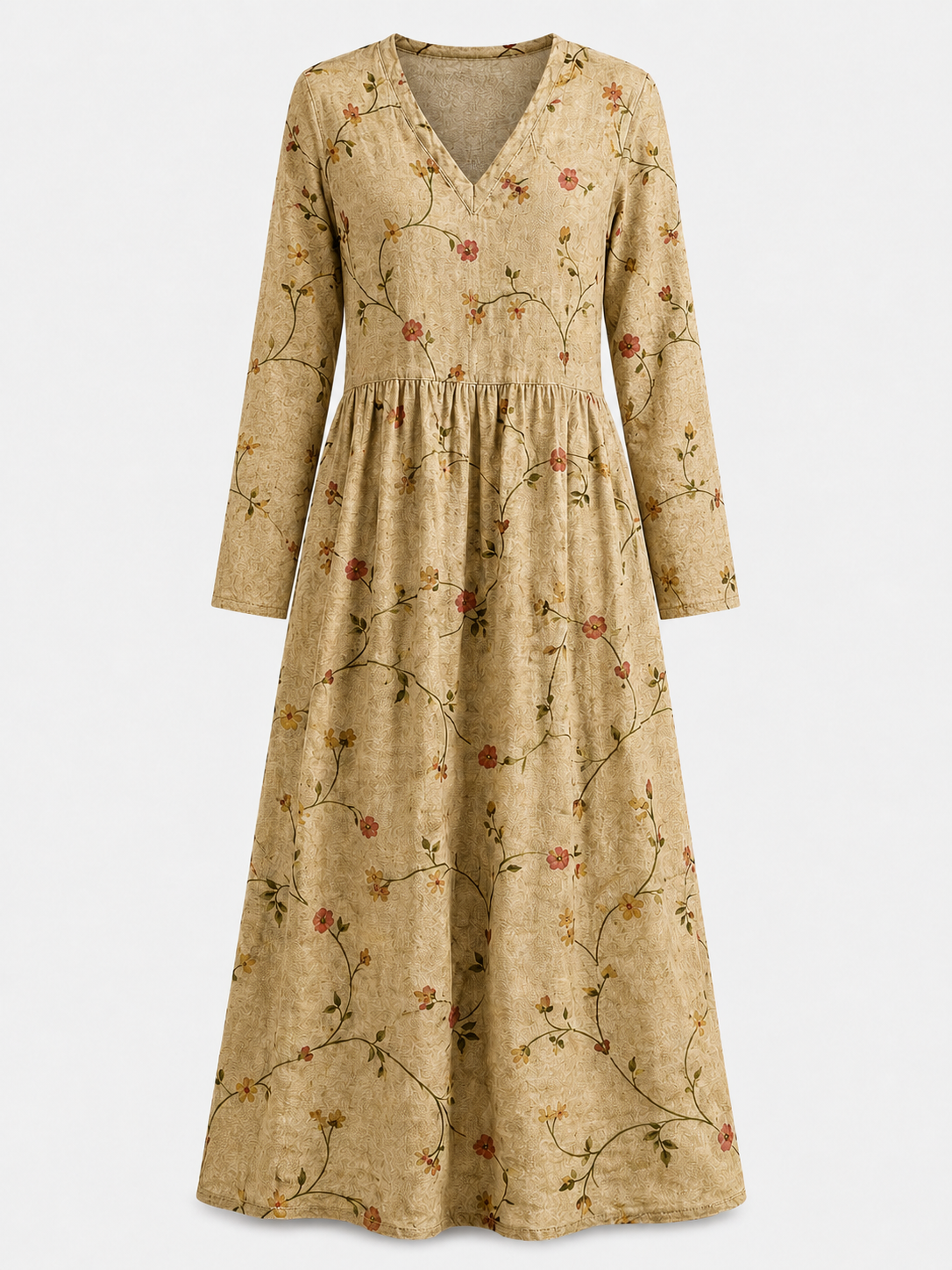 Vintage-Print-Kleid mit Retro-Charme Damen