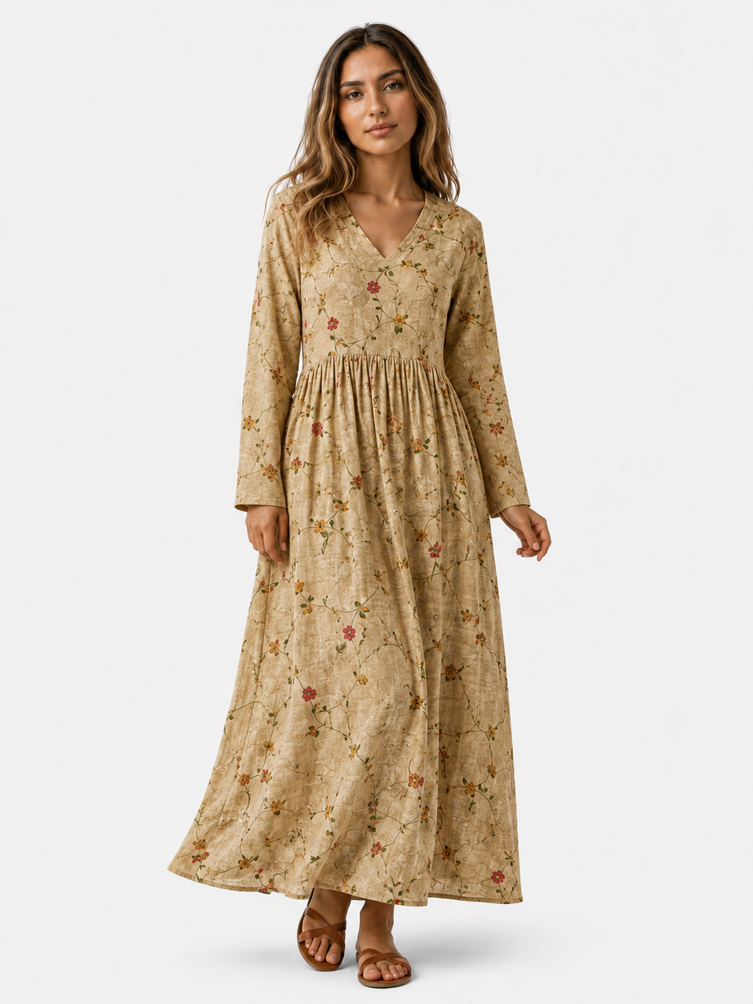 Vintage-Print-Kleid mit Retro-Charme Damen