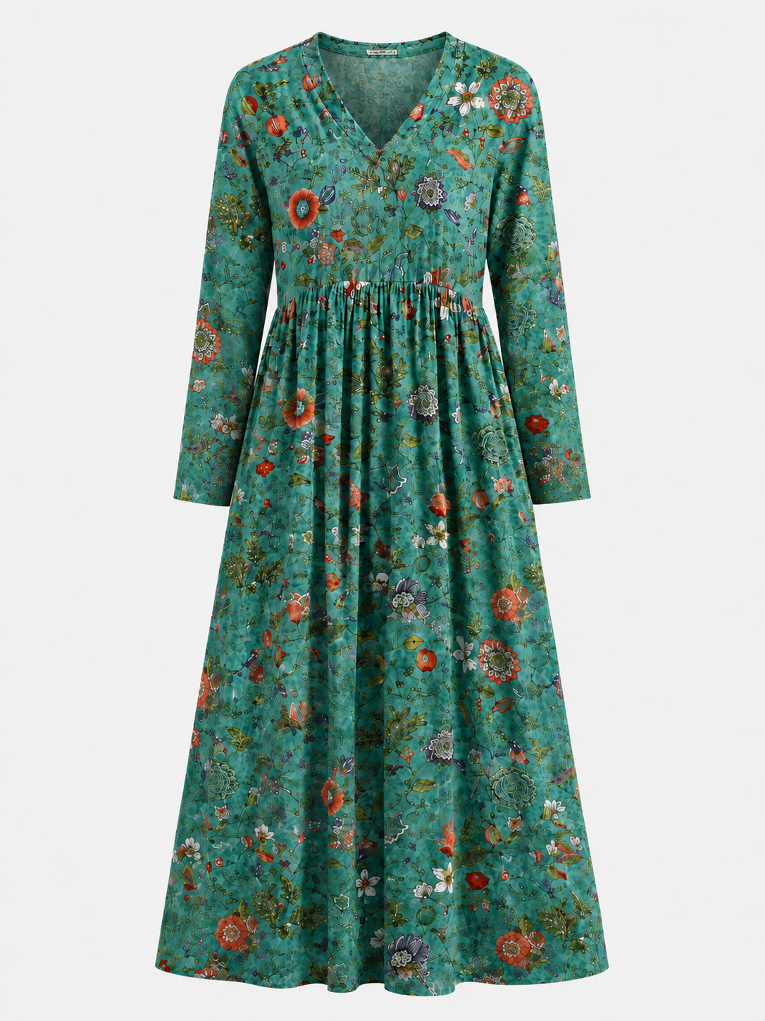 Vintage-Print-Kleid mit Retro-Charme Damen