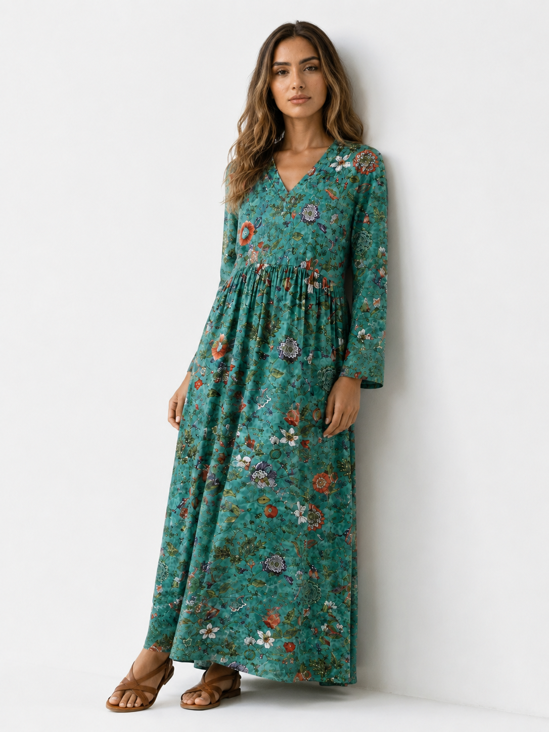 Vintage-Print-Kleid mit Retro-Charme Damen