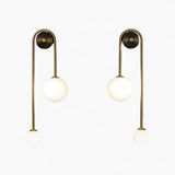 Wandleuchte mit elegantem Gold und Glas