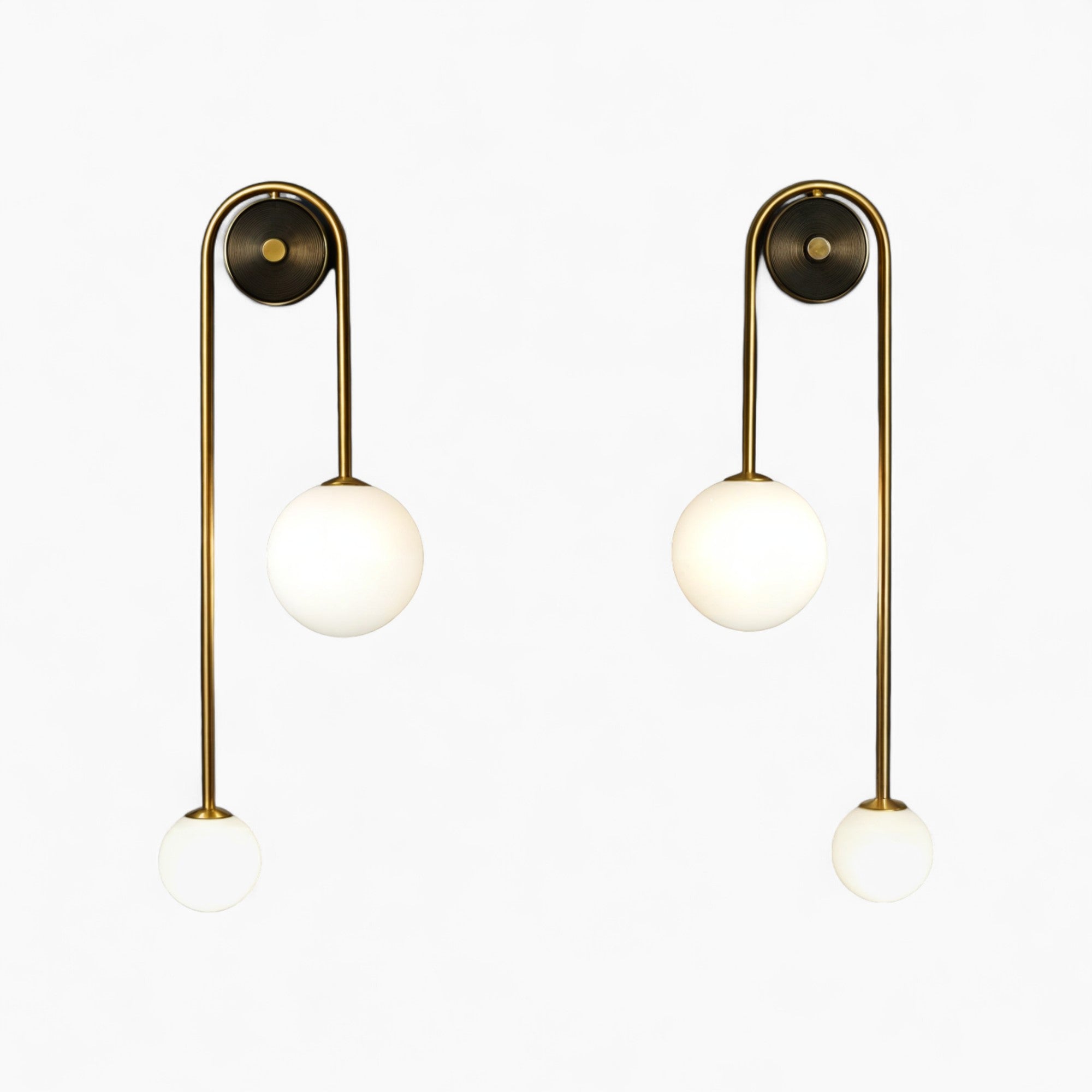 Wandleuchte mit elegantem Gold und Glas 0