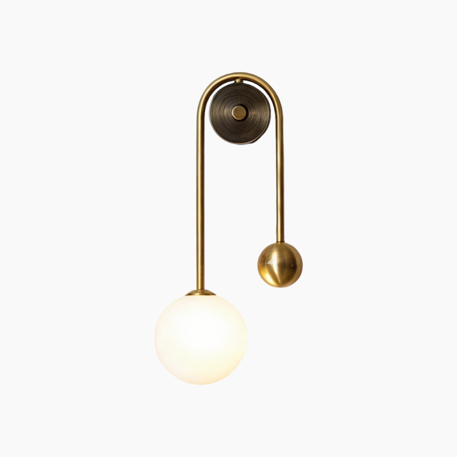Wandleuchte mit elegantem Gold und Glas 9