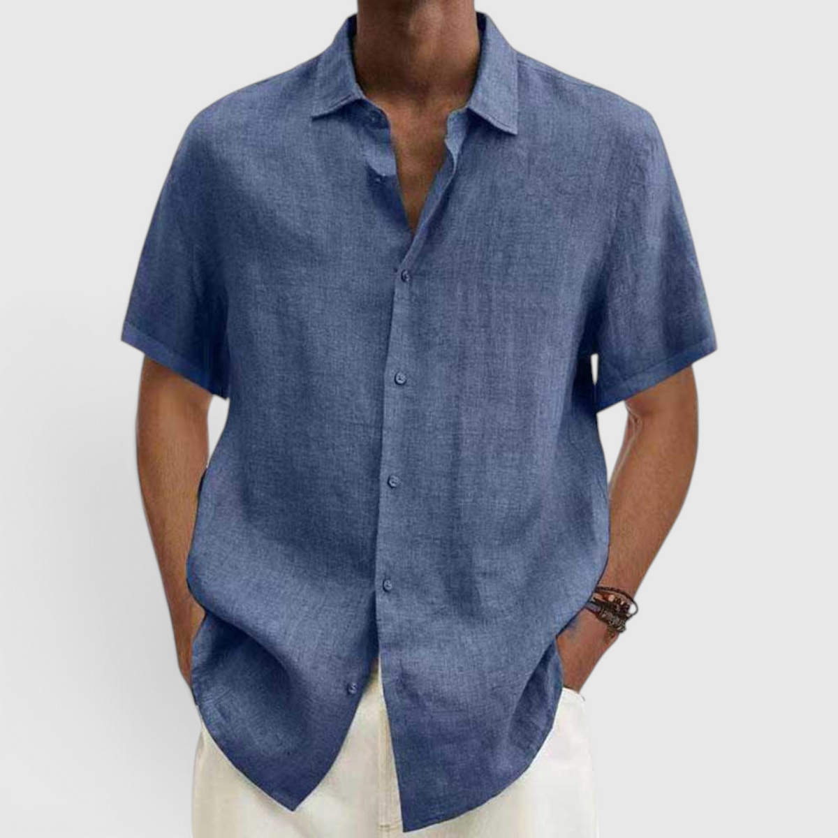 Herren Kurzarmhemd Casual - Alltags-Knopfhemd