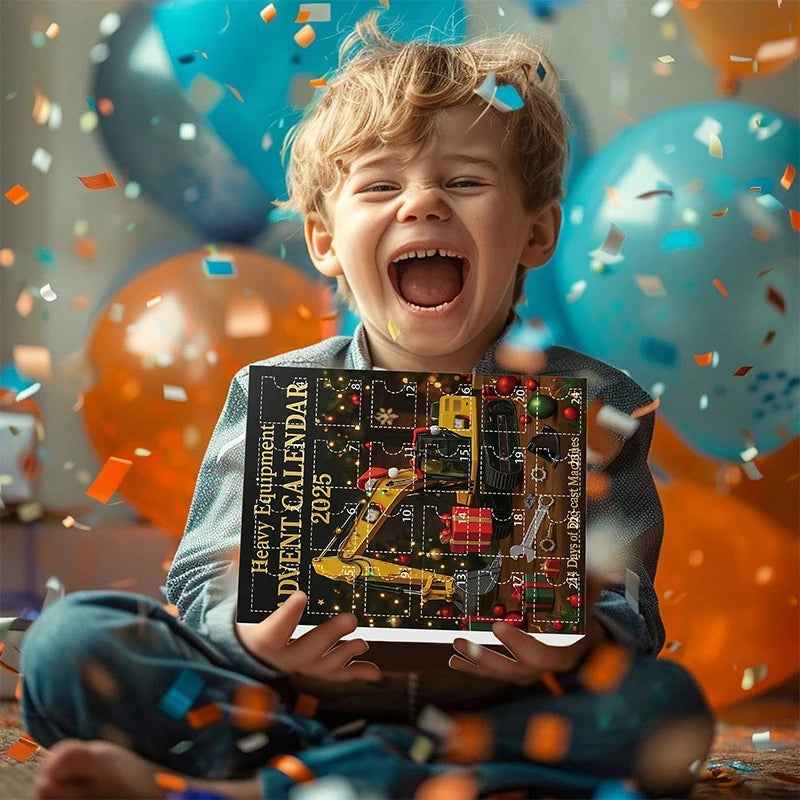 CraneJoy Kranlegetøjs Adventskalender - Perfektes Weihnachtsgeschenk Set für Spaß und kreatives Spielen