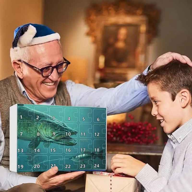 HookTide – Fischerei Adventskalender Weihnachtsgeschenk für Angelfreunde