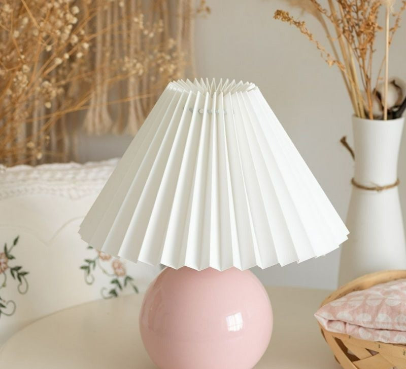 Vintage Heritage Tischlampe - Plissee-Schirm Nachttischlicht