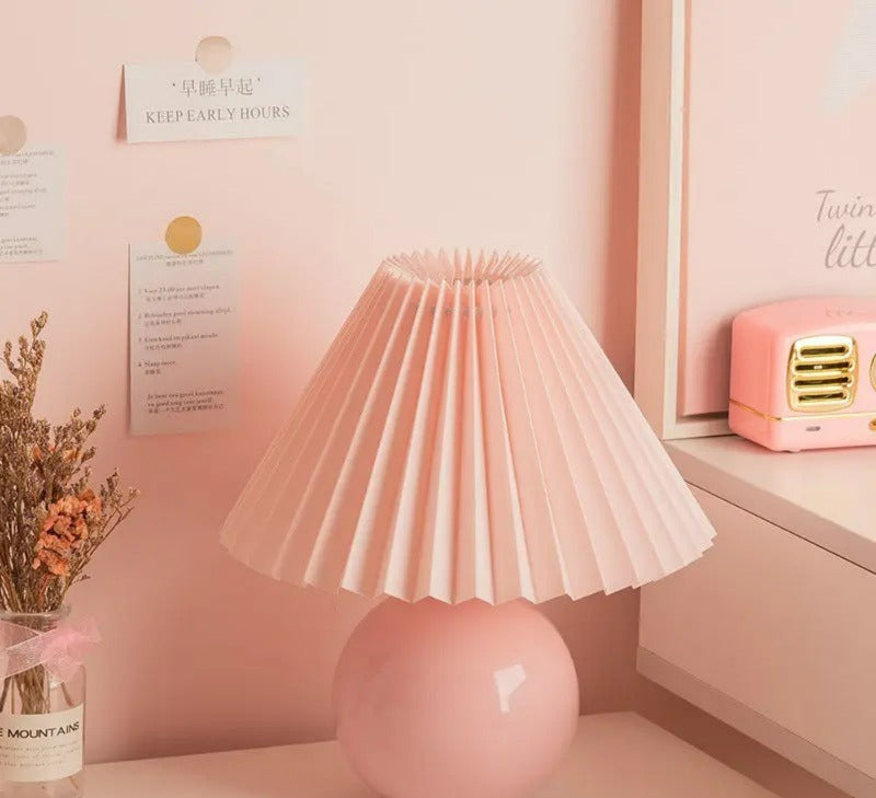 Vintage Heritage Tischlampe - Plissee-Schirm Nachttischlicht