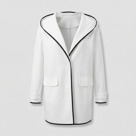 Rayovercoat aus Wollstoff mit Streifen, Revers und Langärmeln für einen eleganten und warmen Look