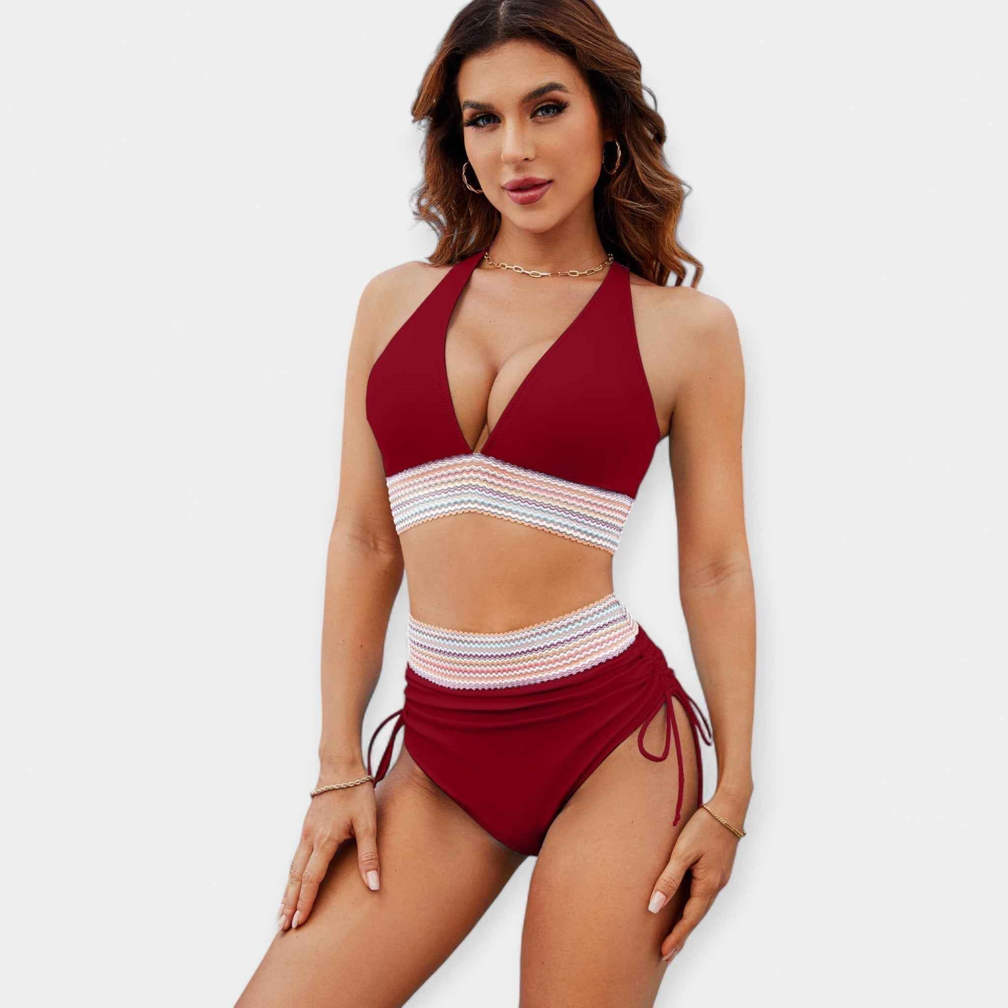 Hochtaillierter Bikini mit Polsterung