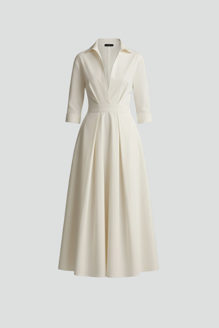 Damen Midikleid mit betonter Taille