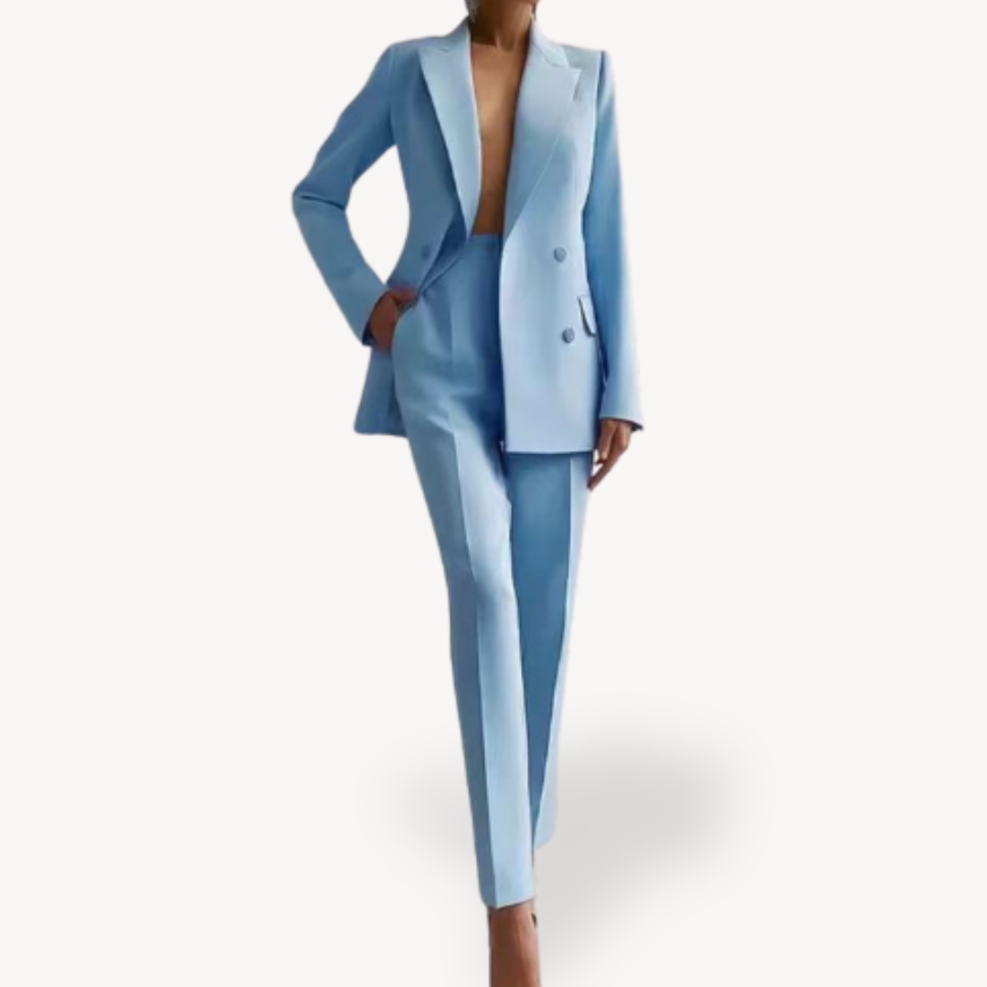 Elegantes Damenanzug-Set mit langem Blazer für einen stilvollen Auftritt