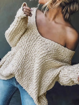 Fenna™ Modische Schulterfreie Grobstrickpullover für Komfort und Stil