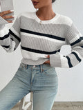 Faya™ elegant stribet damesweater for et stilfuldt look