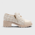 Damen Halbschuhe - Geringer Absatz, Reißverschluss, PU